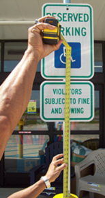 TAS Inspection Parking sign TDLR Accessible Parking Sign in TX