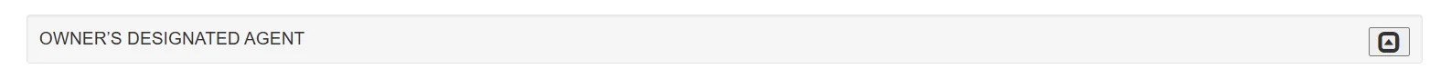 screenshot showing the drop down section name: OWNER’S DESIGNATED AGENT